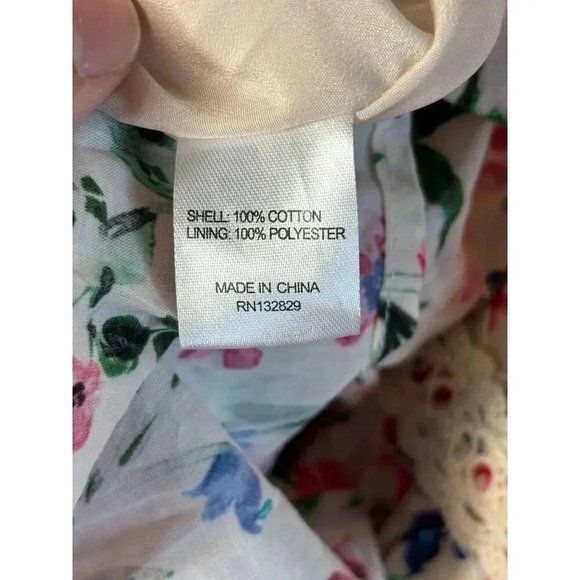 Lovers + Friends Button Front Spaghetti Strap Lani Mid Dress Floral Sz S - Picture 13 of 15